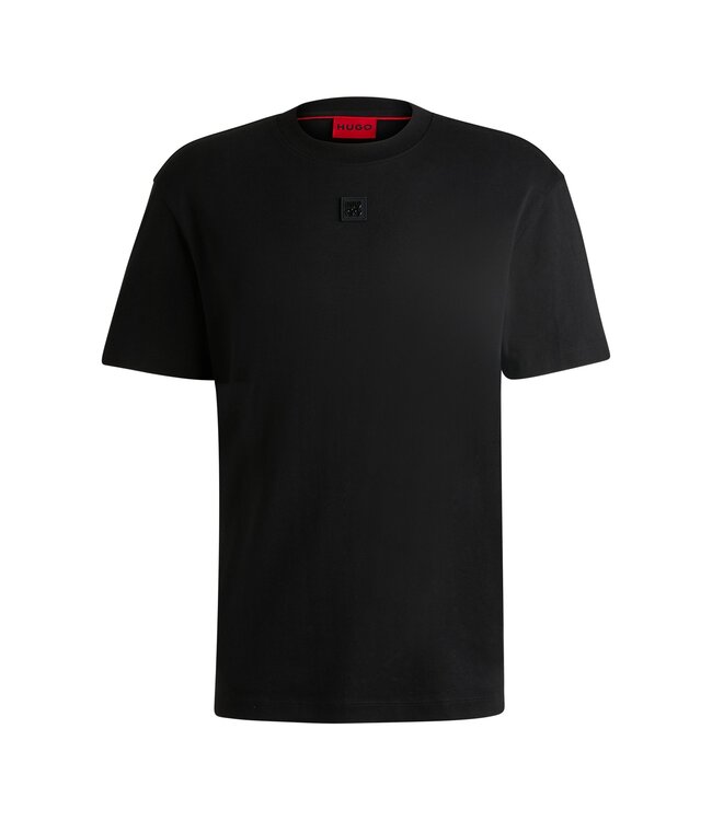 HUGO Tee Metalic logo-Black