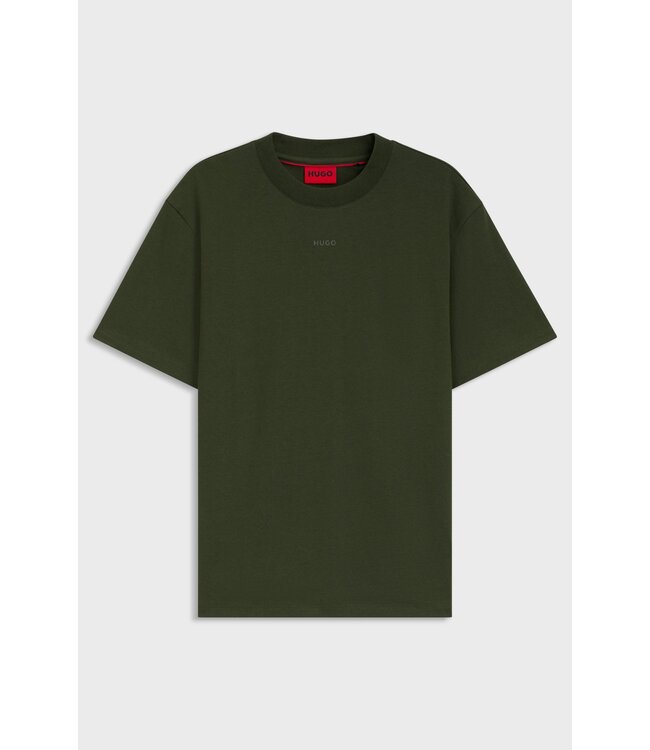 HUGO Tee Small chest logo-Green