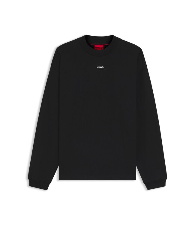HUGO Long sleeve Small chest logo-Black