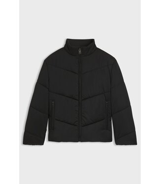 HUGO Puffer Logo Jacket-Black