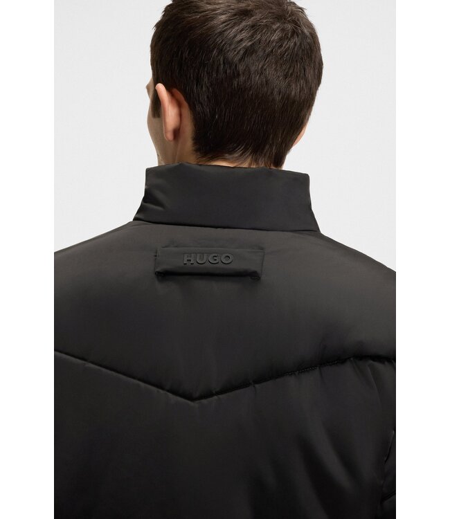 HUGO Puffer Logo Jacket-Black