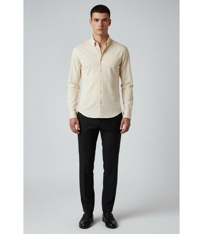 'TriaD'oro' Buttoned Longsleeve Polo Off white