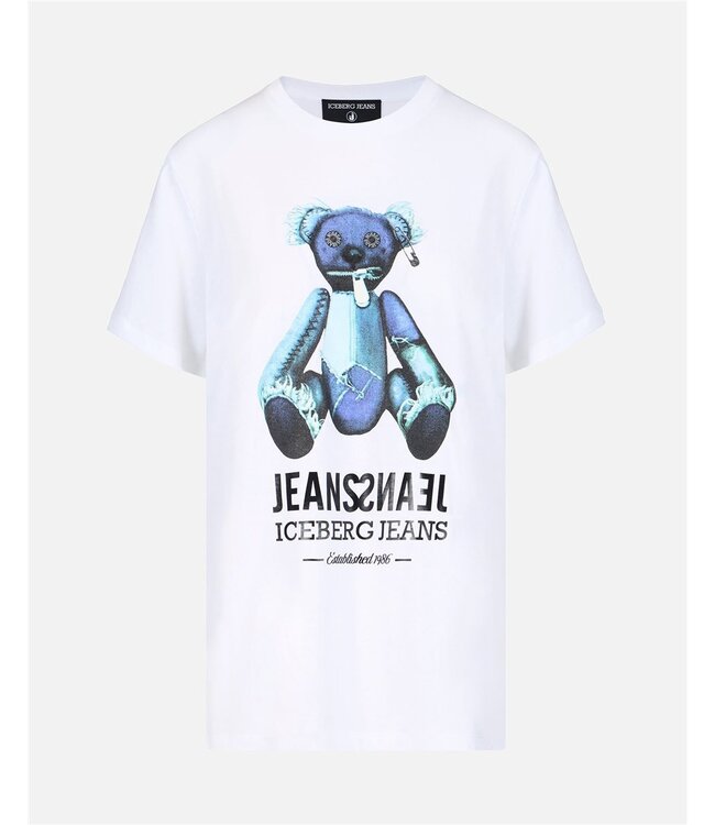Iceberg Jeans Tee Iceberg Bear-White