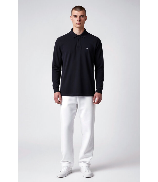 ARMANI EXCHANGE Polo long sleeve-Navy