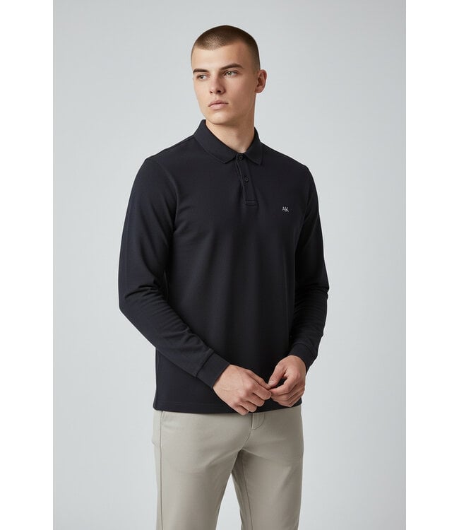 ARMANI EXCHANGE Polo long sleeve-Navy