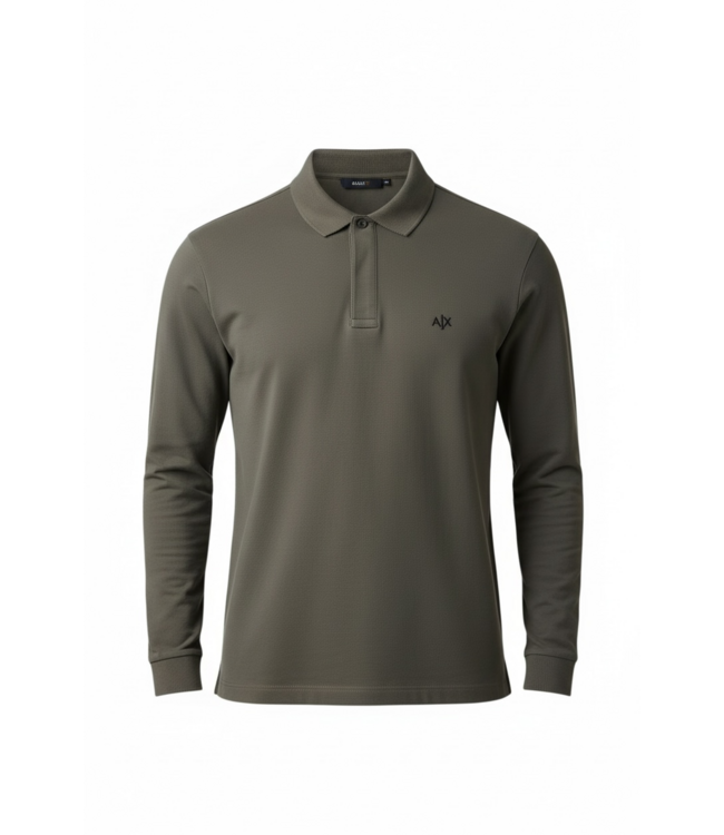 ARMANI EXCHANGE Polo long sleeve-Green