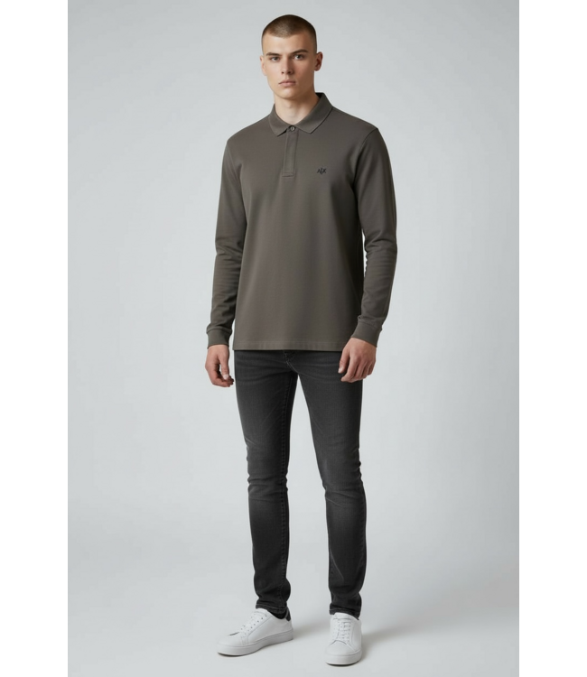 ARMANI EXCHANGE Polo long sleeve-Green