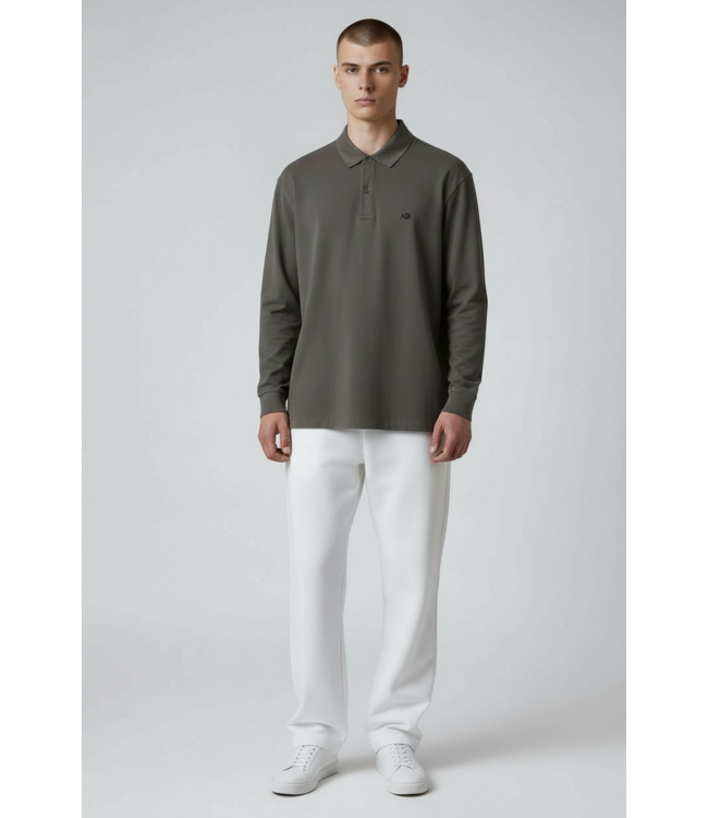 ARMANI EXCHANGE Polo long sleeve-Green