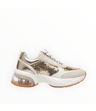 Love moschino Sneaker Paillette- Gold Beige