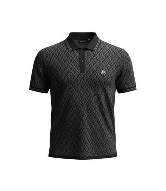 Moose knuckles Apex Knit Polo Mono Black cement