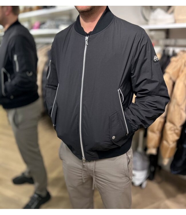 Moose knuckles Courville Bomber Crinkle Black
