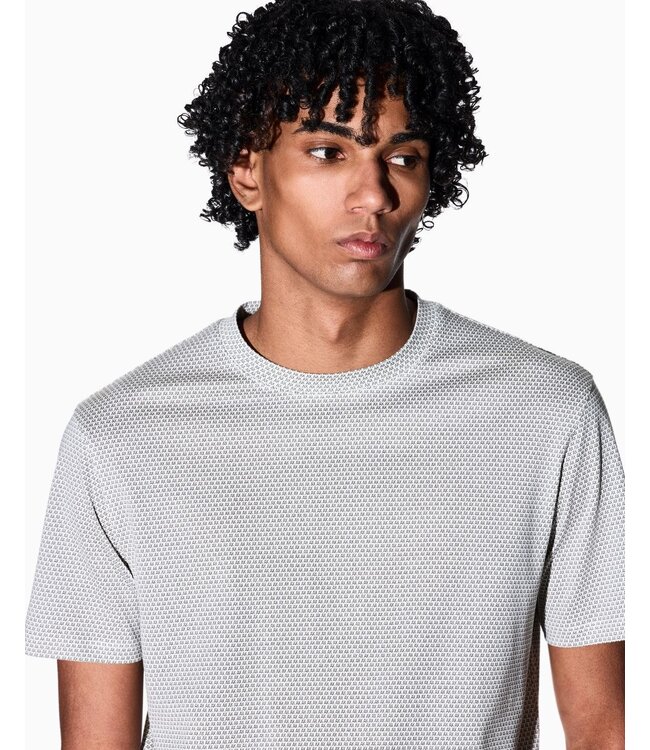 ARMANI EXCHANGE Mini Logo Cotton Tee-Gun metal