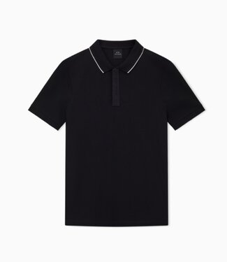 ARMANI EXCHANGE Slim Fit Polo insert Button-Black