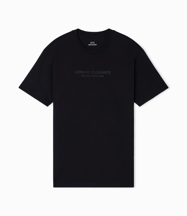 ARMANI EXCHANGE Reg Fit Logo Tee-Black