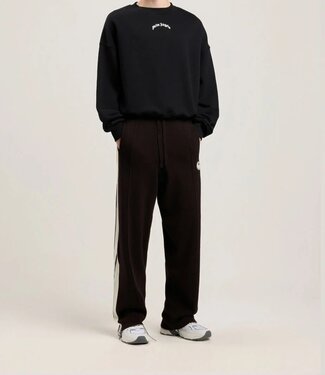 Palm Angels Back Curved Logo Loose Sweatshirt-Black