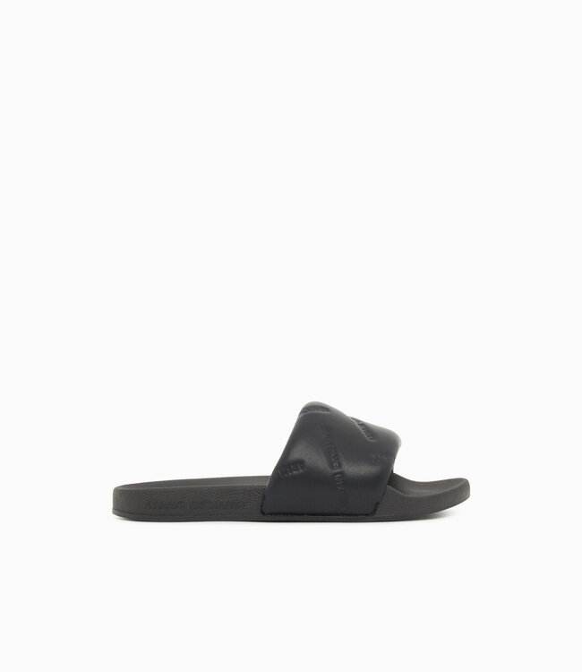 ARMANI EXCHANGE Logo Slipper-Black