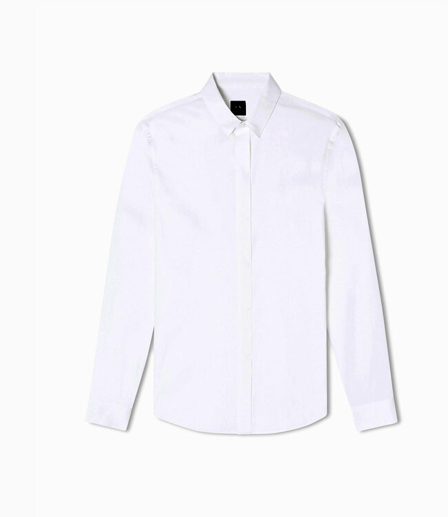 ARMANI EXCHANGE Slim Fit Cotton Shirt-White