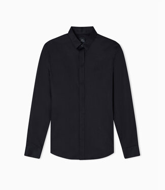 ARMANI EXCHANGE Slim Fit Cotton Shirt-Black