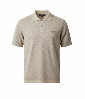 Moose knuckles Apex Knit Polo Mono Alabaster