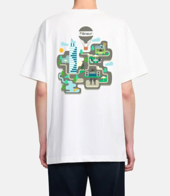 Flaneur Festival Map Tee White
