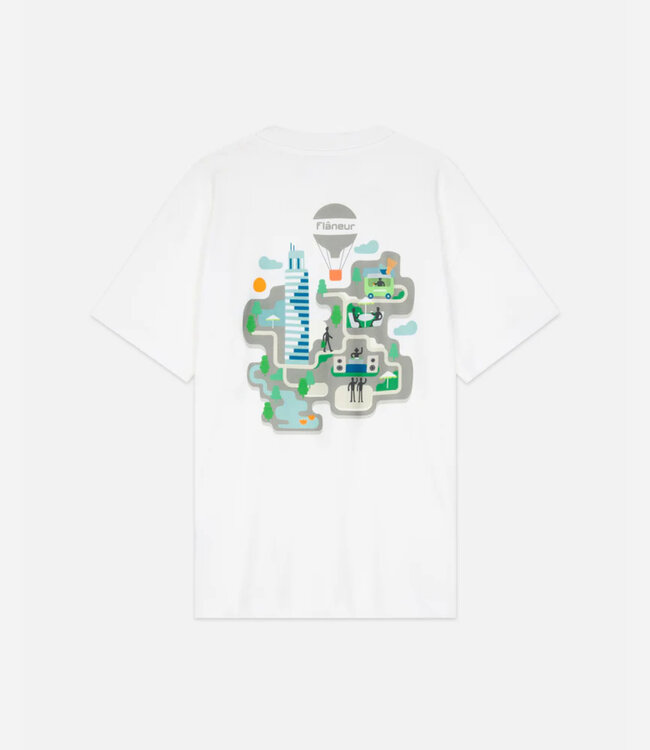Flaneur Festival Map Tee White