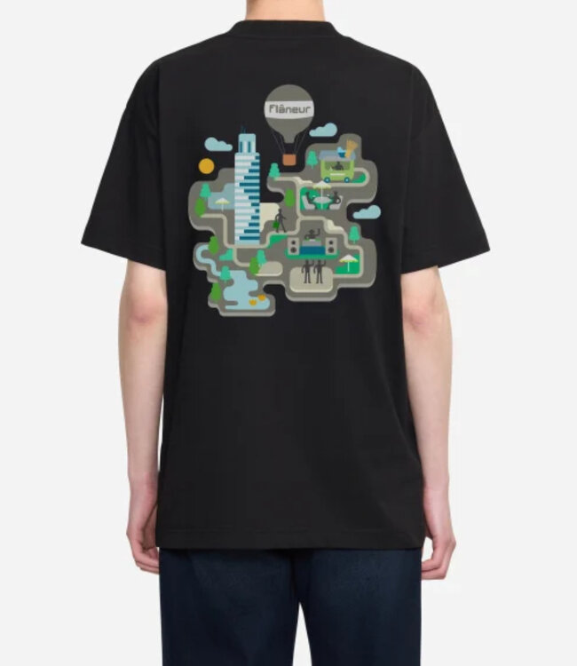 Flaneur Festival Map Tee Black