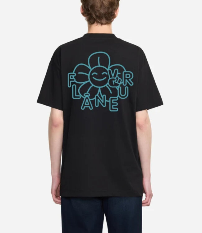 Flaneur Happy Flower Tee Black