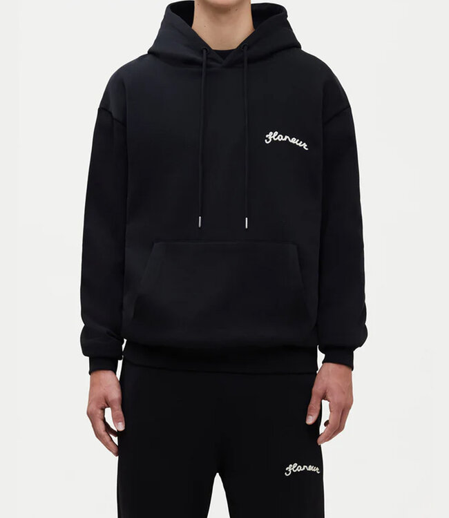 Flaneur Signature Hoodie Black