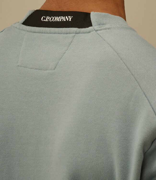 C.P Company Diagonal Fleece Lens sweater Silver blue