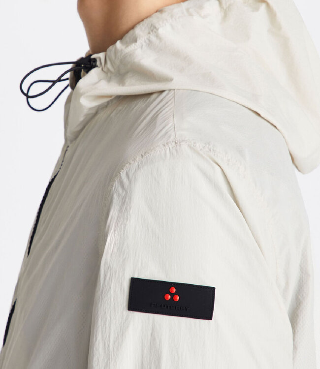 Peuterey Nigle Lightweight Hooded Jacket- Off white