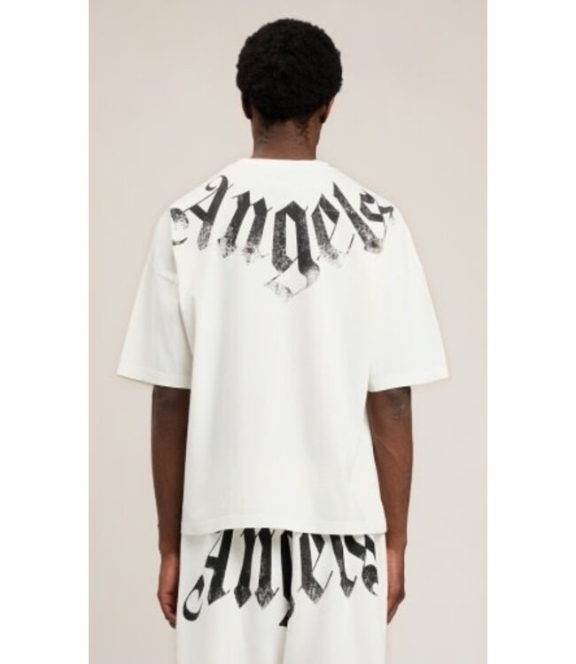 Palm Angels Big neck logo Tee White