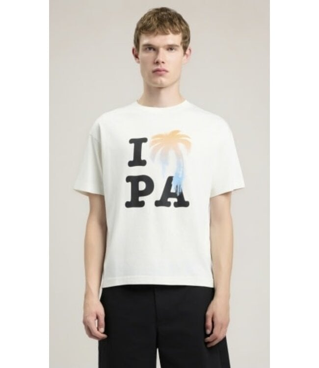 Palm Angels I LOVE PA REGULAR TEE OFF WHITE