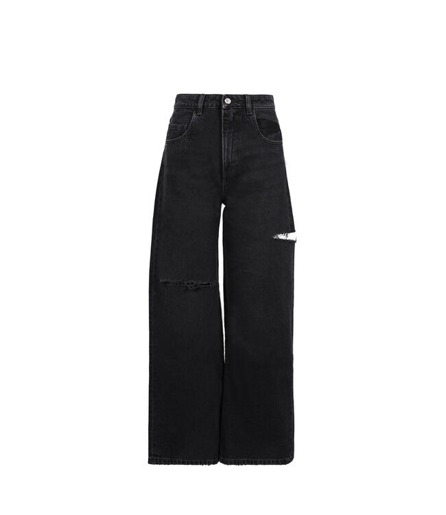 Icon Denim LA Wide leg Jeans POPPY -Graphite black
