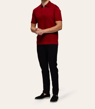 TriaD'oro Polo Zip Short Sleeves Bordeaux