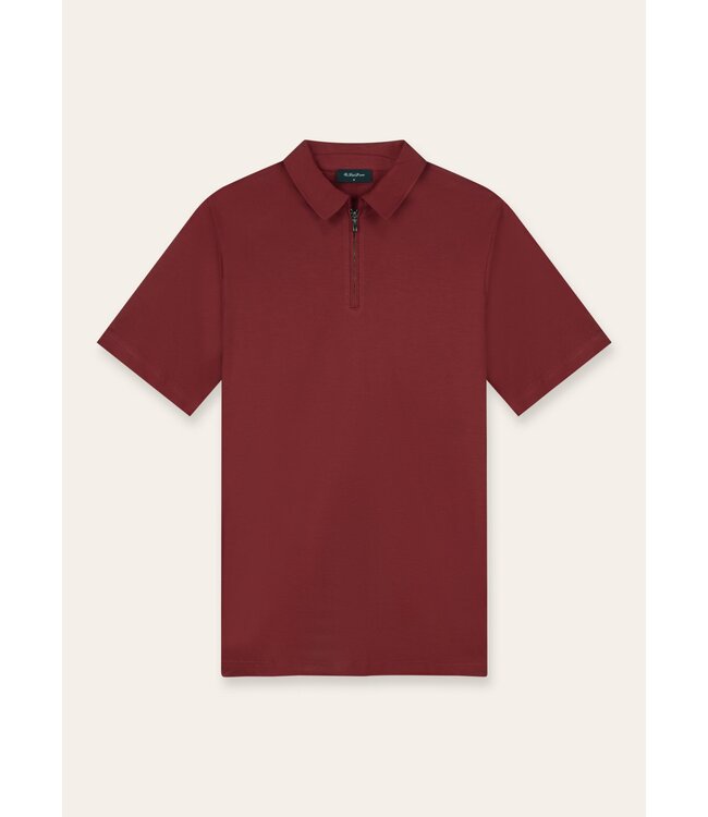 TriaD'oro Polo Zip Short Sleeves Bordeaux