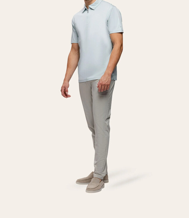 TriaD'oro Polo Zip Short Sleeves Light Blue