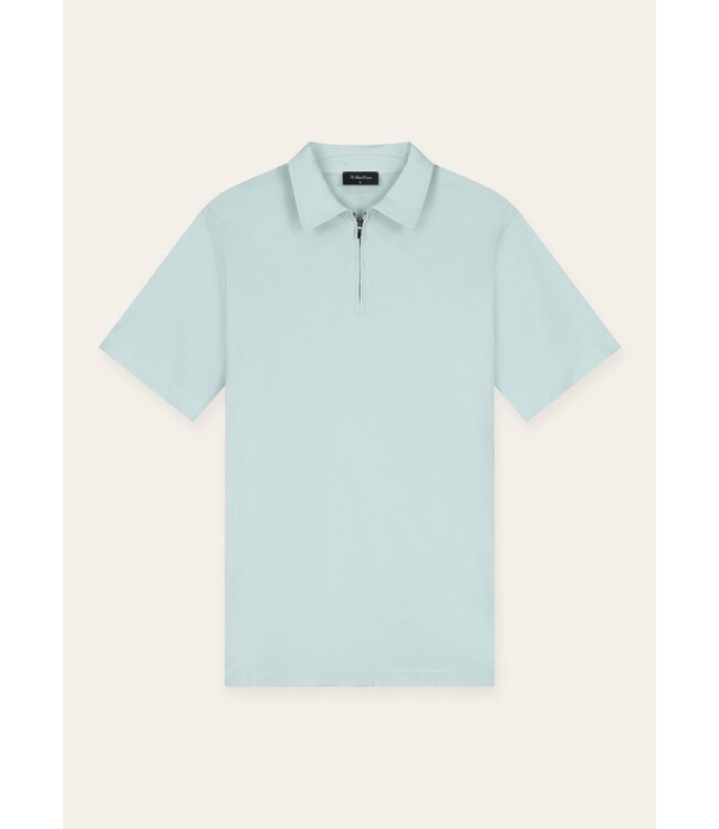 TriaD'oro Polo Zip Short Sleeves Light Blue