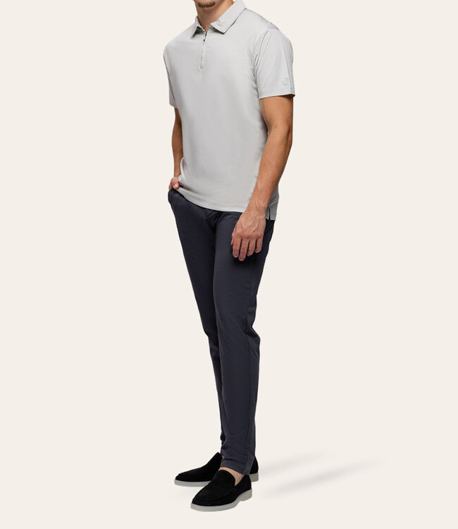 TriaD'oro Polo Zip Short Sleeves Light Grey