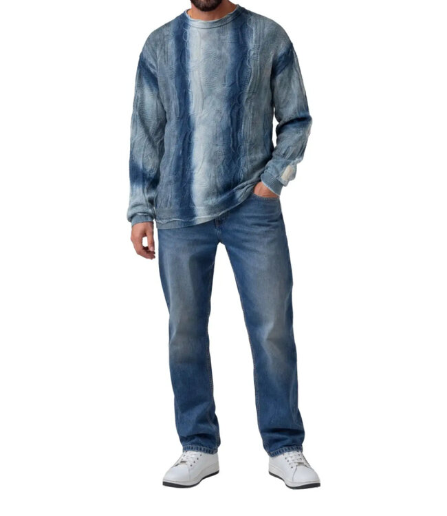 Carlo colucci Sweater liquid stitches Blue