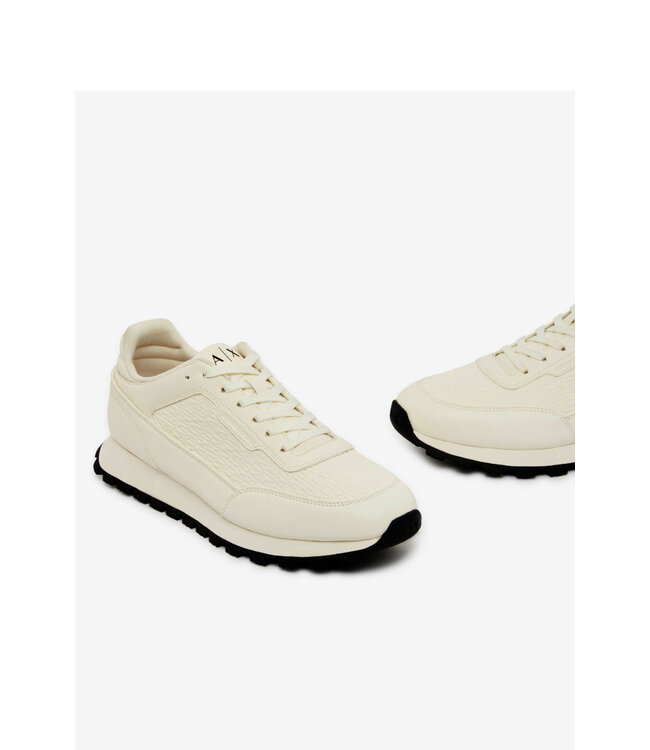 ARMANI EXCHANGE Sneaker Mini Allover logo Off white