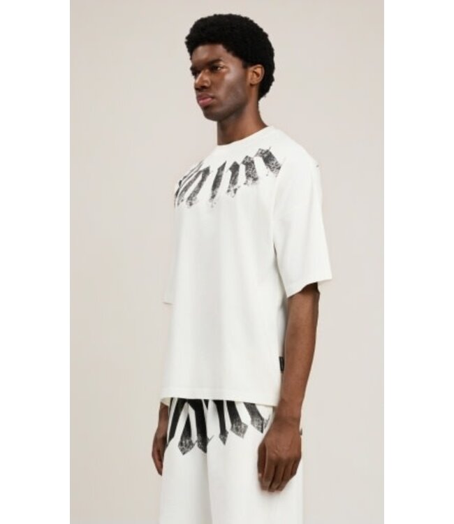 Palm Angels Big neck logo Tee White