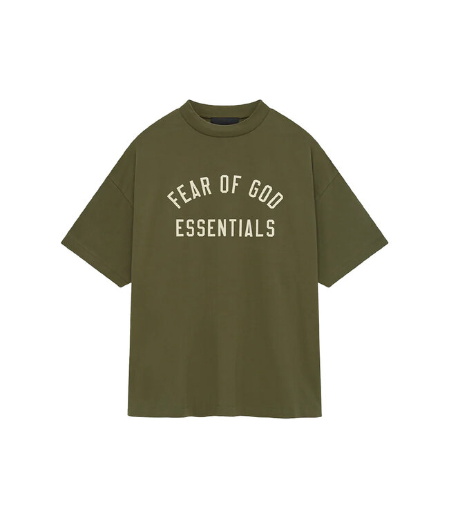 Essentials Fear of God Jersey Crewneck Tee Military