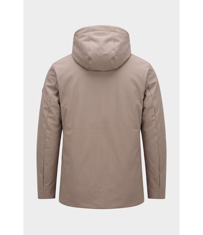 MarkUp Italia Parka Lungo Tess. Techno Tortora