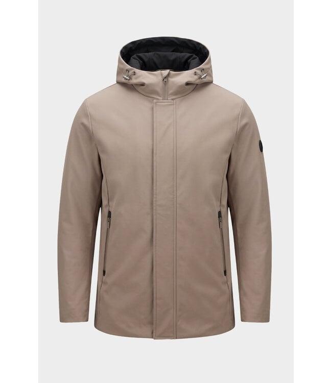 MarkUp Italia Parka Lungo Tess. Techno Tortora