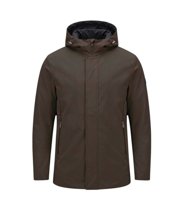 MarkUp Italia Parka Lungo Tess. Techno moro