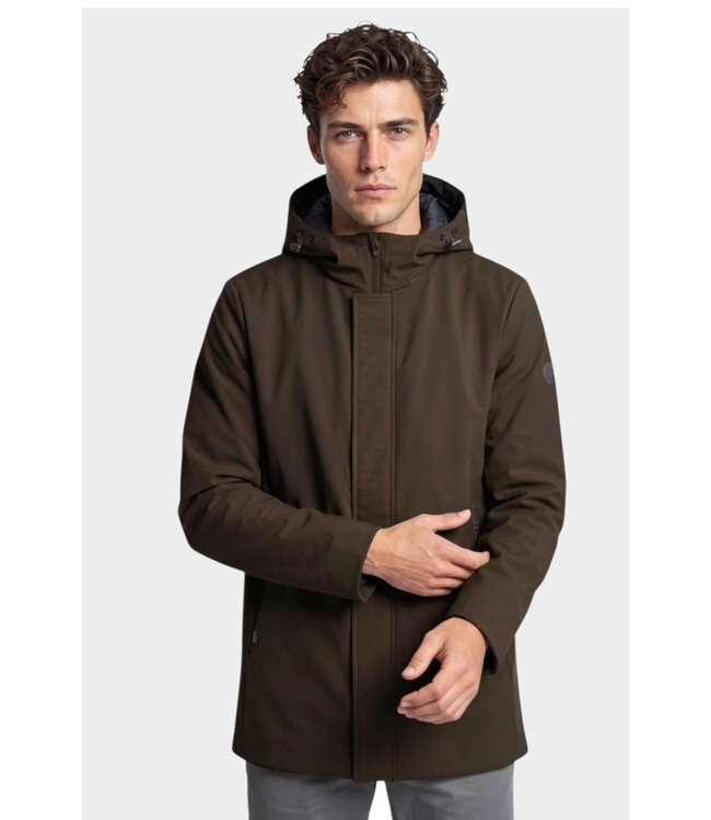MarkUp Italia Parka Lungo Tess. Techno moro