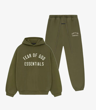 Essentials Fear of God Essentials Fleece track Suit Military'