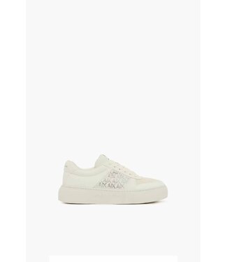 ARMANI EXCHANGE Wmn Low top Sneaker texture mesh White