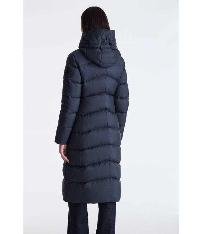 Peuterey Nunki Long padded Down Jacket- Navy