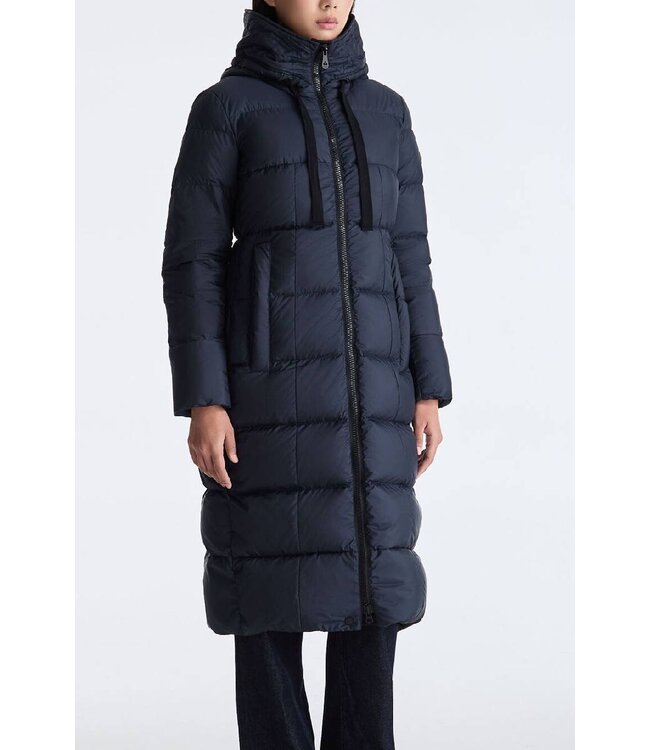 Peuterey Nunki Long padded Down Jacket- Navy